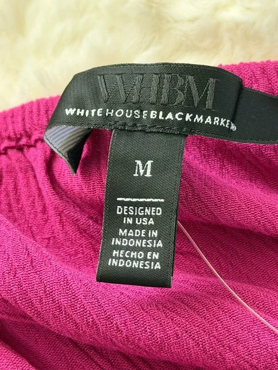 White House Black Market Fuchsia Draped V-Neck Maxi Dress - Picture 6 of 7